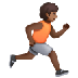 Bagaimana Person Running Facing Right: Medium-Dark Skin Tone emoji terlihat di Samsung.