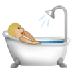 A quoi ressemblent les emoji Personne prenant un bain: peau moyennement claire sur Samsung.