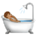 A quoi ressemblent les emoji Personne prenant un bain: peau légèrement mate sur Samsung.