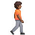 Bagaimana Person Walking Facing Right: Medium-Dark Skin Tone emoji terlihat di Samsung.