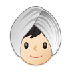 A quoi ressemblent les emoji Personne en turban: peau claire sur Samsung.