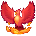 Bagaimana Phoenix emoji terlihat di Samsung.