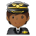 Bagaimana Pilot: Medium-Dark Skin Tone emoji terlihat di Samsung.