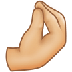 A quoi ressemblent les emoji Bout des doigts joints : peau claire sur Samsung.