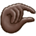 Bagaimana Pinching Hand: Dark Skin Tone emoji terlihat di Samsung.