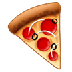 Cómo se ve el emoji Pizza en Samsung.