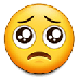 A quoi ressemblent les emoji Visage implorant sur Samsung.