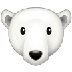 Cómo se ve el emoji Oso polar en Samsung.