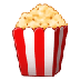 Bagaimana Popcorn emoji terlihat di Samsung.