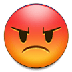 Bagaimana Pouting Face emoji terlihat di Samsung.