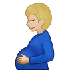 Bagaimana Pregnant Man: Medium-Light Skin Tone emoji terlihat di Samsung.