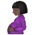 A quoi ressemblent les emoji Femme enceinte: peau foncée sur Samsung.