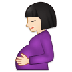 A quoi ressemblent les emoji Femme enceinte: peau claire sur Samsung.