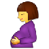 Bagaimana Pregnant Woman emoji terlihat di Samsung.