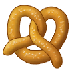 Bagaimana Pretzel emoji terlihat di Samsung.