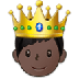 Como o emoji do Príncipe: pele escura é exibido no Samsung.