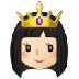 A quoi ressemblent les emoji Princesse: peau claire sur Samsung.