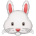 A quoi ressemblent les emoji Tête de lapin sur Samsung.