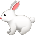 Bagaimana Rabbit emoji terlihat di Samsung.