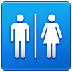 Bagaimana Restroom emoji terlihat di Samsung.