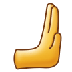 Bagaimana Rightwards Pushing Hand emoji terlihat di Samsung.