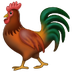 Bagaimana Rooster emoji terlihat di Samsung.