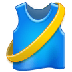 Bagaimana Running Shirt emoji terlihat di Samsung.