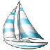 Bagaimana Sailboat emoji terlihat di Samsung.