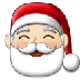 Cómo se ve el emoji Papá Noel: tono de piel claro en Samsung.