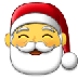 Cómo se ve el emoji Papá Noel en Samsung.