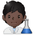 Bagaimana Scientist: Dark Skin Tone emoji terlihat di Samsung.