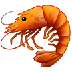 Bagaimana Shrimp emoji terlihat di Samsung.