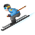 Bagaimana Skier emoji terlihat di Samsung.