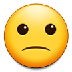 Bagaimana Slightly Frowning Face emoji terlihat di Samsung.