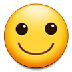 Bagaimana Slightly Smiling Face emoji terlihat di Samsung.