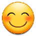 A quoi ressemblent les emoji Visage souriant avec yeux rieurs sur Samsung.