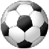 Bagaimana Soccer Ball emoji terlihat di Samsung.