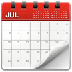 Cómo se ve el emoji Calendario de espiral en Samsung.