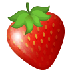 Bagaimana Strawberry emoji terlihat di Samsung.