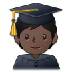 Bagaimana Student: Dark Skin Tone emoji terlihat di Samsung.