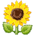 Bagaimana Sunflower emoji terlihat di Samsung.