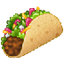 Bagaimana Taco emoji terlihat di Samsung.