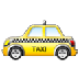 Bagaimana Taxi emoji terlihat di Samsung.