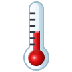 Bagaimana Thermometer emoji terlihat di Samsung.