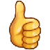 Bagaimana Thumbs Up emoji terlihat di Samsung.