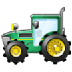 A quoi ressemblent les emoji Tracteur sur Samsung.