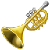 Bagaimana Trumpet emoji terlihat di Samsung.