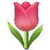 Bagaimana Tulip emoji terlihat di Samsung.