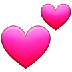 Bagaimana Two Hearts emoji terlihat di Samsung.