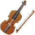 Bagaimana Violin emoji terlihat di Samsung.